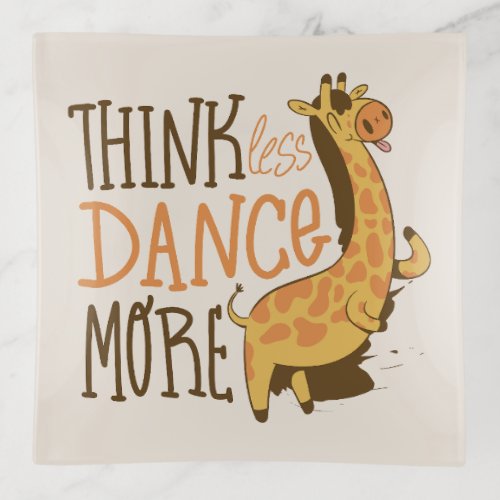 Giraffe animal dancing cartoon design trinket tray
