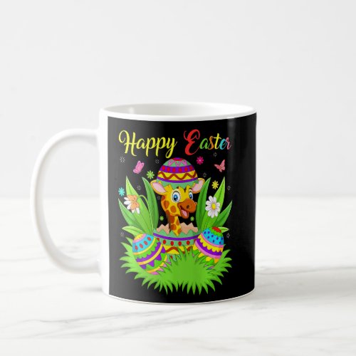 Giraffe Animal  Floral Easter Egg Funny Giraffe Ea Coffee Mug