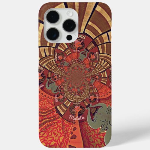 Giraffe Animal Hakuna Matata Design iPhone 15 Pro Max Case