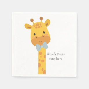 Giraffe, animal illustration napkins