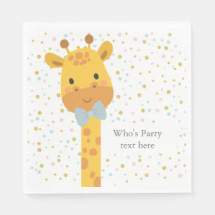 Giraffe, animal illustration napkins