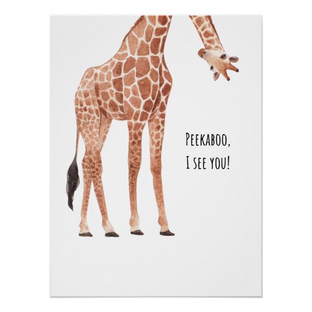 Giraffe Animal Nature Wildlife cute animal Poster (Front)