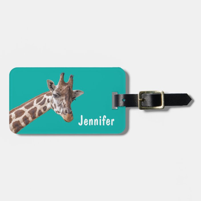 giraffe luggage tag
