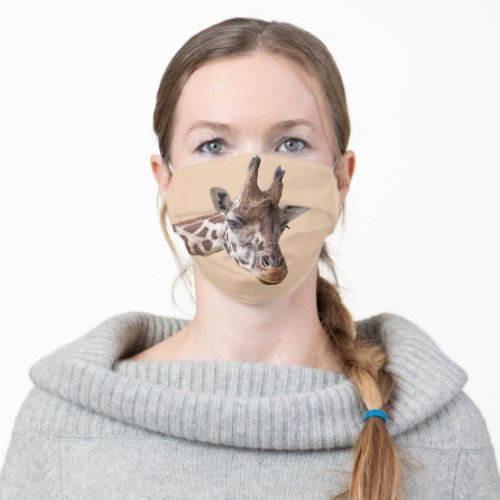 Giraffe Animal Portrait Adult Cloth Face Mask