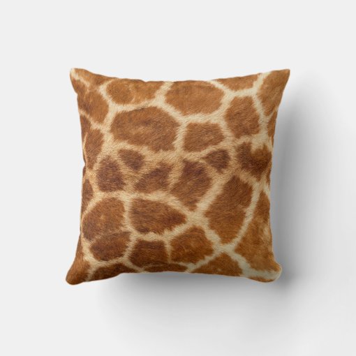 Giraffe Animal Print Decorator Throw Pillow | Zazzle