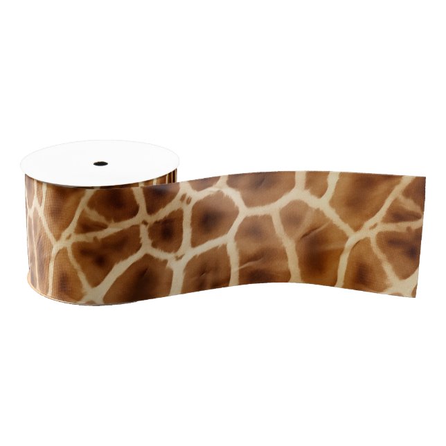 Giraffe Animal Print Grosgrain Ribbon (Spool)