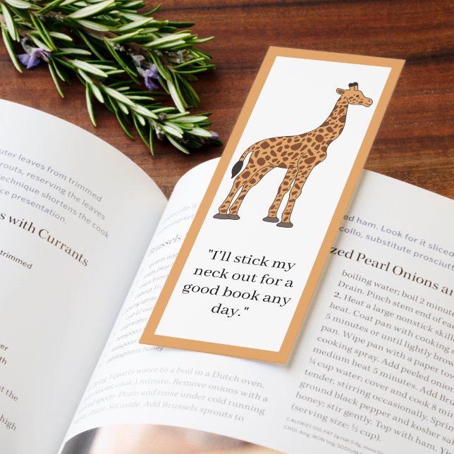 Giraffe Animal Pun Funny Book Lover Reader Quote Bookmarks (Book)