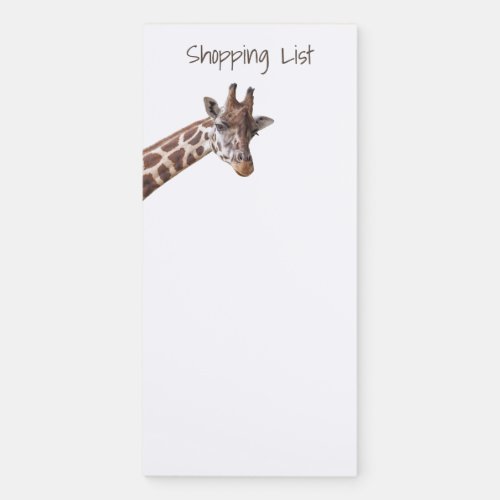 Giraffe Animal Shopping List Magnetic Notepad