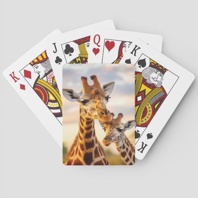 Giraffe Animal Wild Beauty Freedom Wilderness Art Poker Cards (Back)