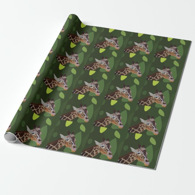 Giraffe Animal  Wrapping Paper (Unrolled)