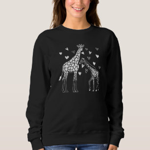 Giraffe Animal  Zoo Giraffe Heart Sweatshirt