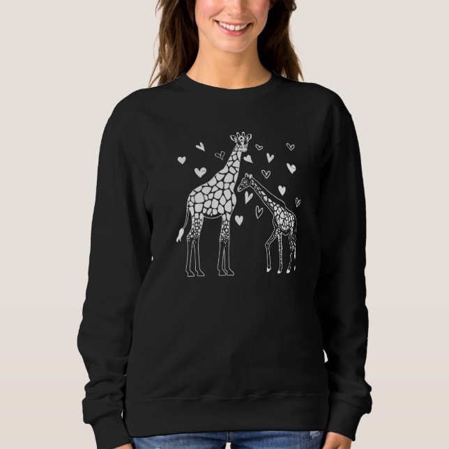 Giraffe Animal  Zoo Giraffe Heart Sweatshirt (Front)