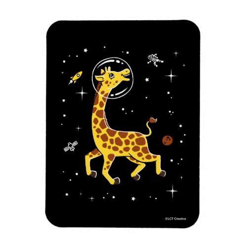 Giraffe Animals In Space Magnet