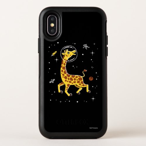 Giraffe Animals In Space OtterBox Symmetry iPhone X Case