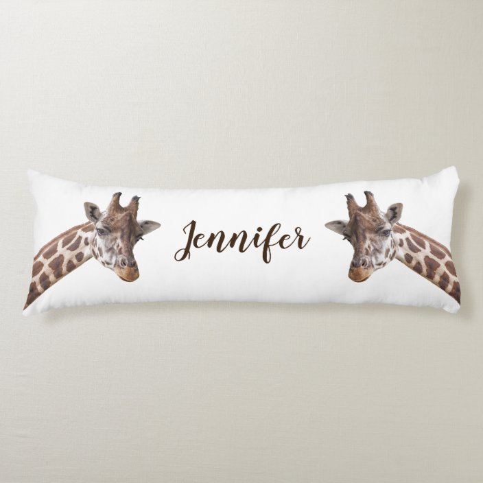 Giraffe Animals Personalized Name Body Pillow | Zazzle.com