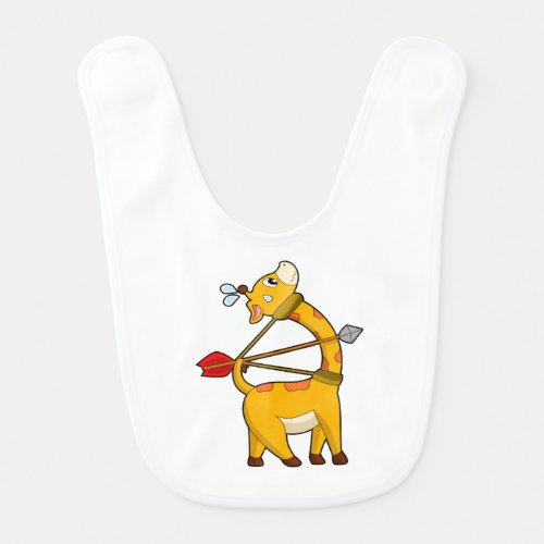 Giraffe Archer Arrow Bow Baby Bib