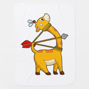 Giraffe Archer Arrow Bow Baby Blanket