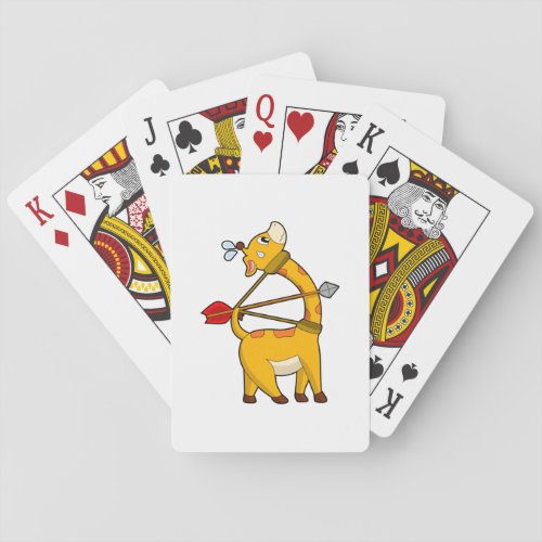 Giraffe Archer Arrow Bow Playing Cards