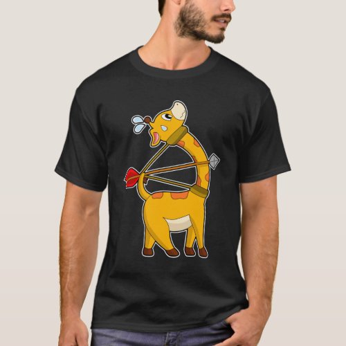 Giraffe Archer Arrow Bow T_Shirt