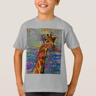 GIRAFFE ART T-SHIRTS TEES KIDS