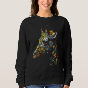 Giraffe Artwork Animal Colourful Giraffe 1 Sweatshirt