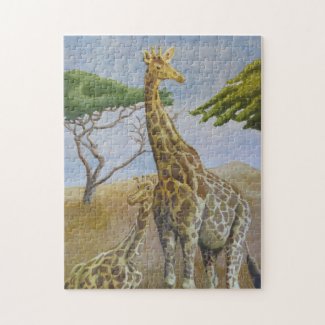 Giraffe Artwork Jigsaw Puzzle