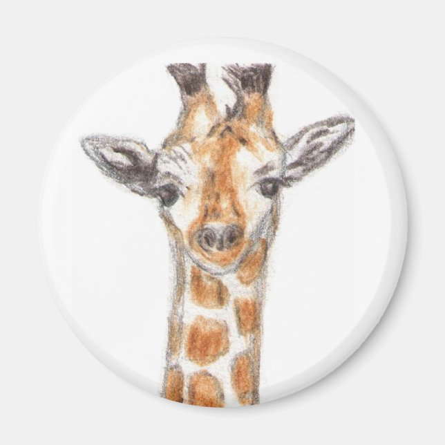 Giraffe Artwork Magnet present (Front)