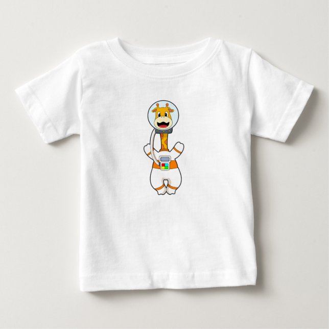 Giraffe as Astronaut in Costume Baby T-Shirt (Front)