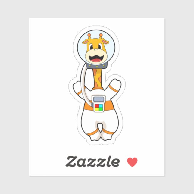 Giraffe as Astronaut in Costume Sticker (Sheet)