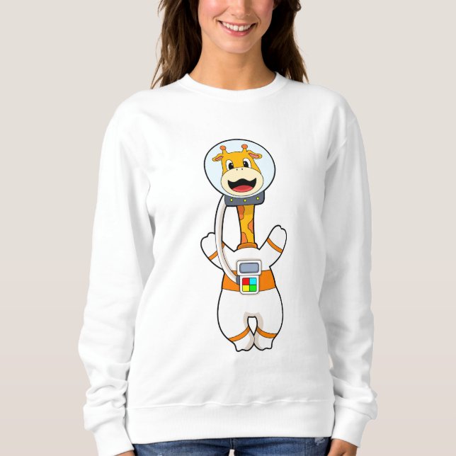Giraffe as Astronaut in Costume Sweatshirt (Front)