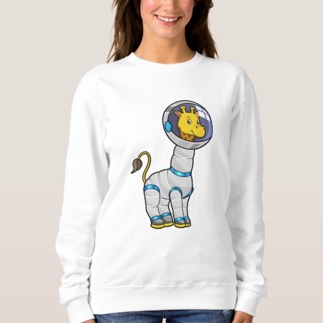 Giraffe as Astronaut in Glass sphere Sweatshirt (Front)