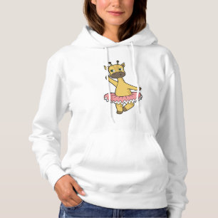Giraffe as Ballerina at Ballet with Skirt Hoodie