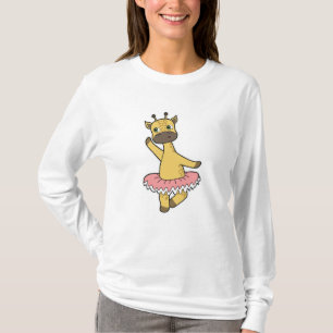 Giraffe as Ballerina at Ballet with Skirt T-Shirt