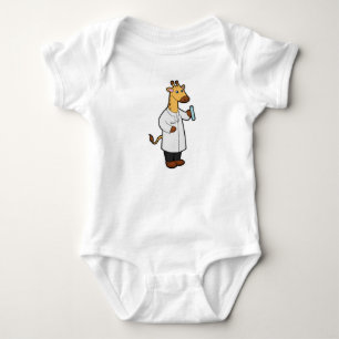 Giraffe as Doctor with Test tube Baby Bodysuit