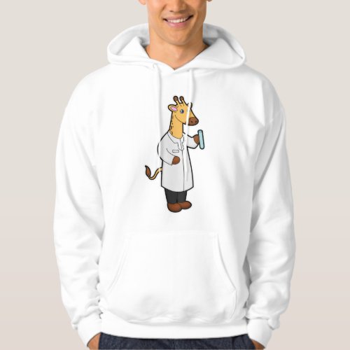 Giraffe as Doctor with Test tube Hoodie