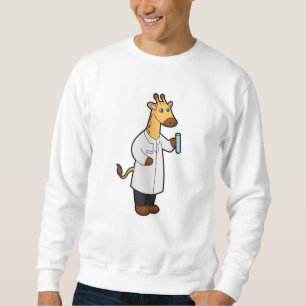 Giraffe as Doctor with Test tube Sweatshirt