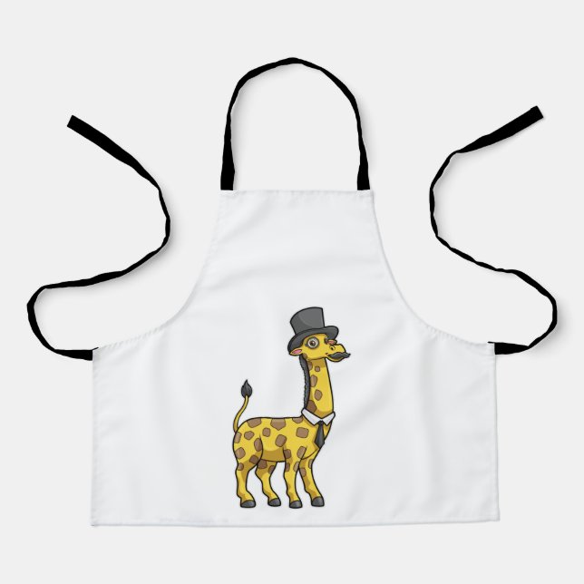 Giraffe as Gentleman with Hat, Tie and Mustache Apron (Front)