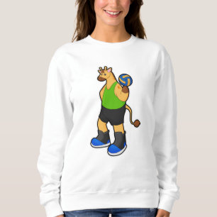 Giraffe as Volleyball player with Volleyball Sweatshirt