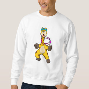 Giraffe at Fitness with Swing ring Sweatshirt