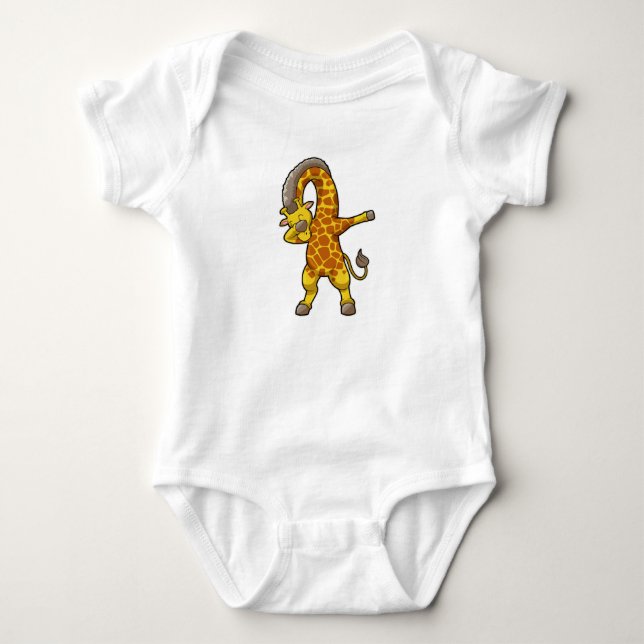 Giraffe at Hip Hop Dance Dab Baby Bodysuit (Front)