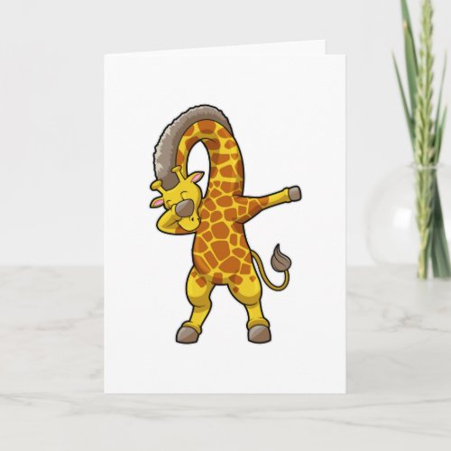 Giraffe at Hip Hop Dance Dab Card