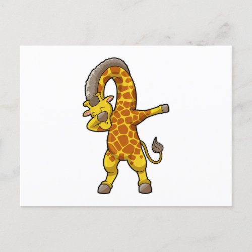 Giraffe at Hip Hop Dance Dab Postcard