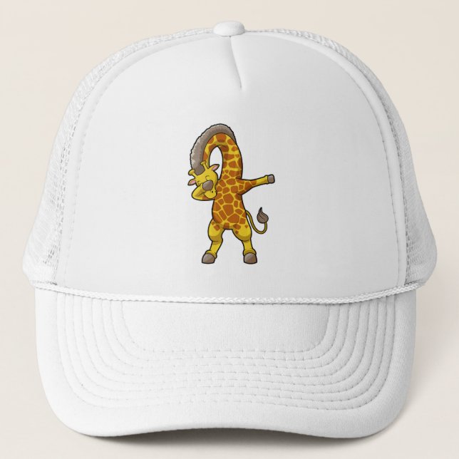 Giraffe at Hip Hop Dance Dab Trucker Hat (Front)