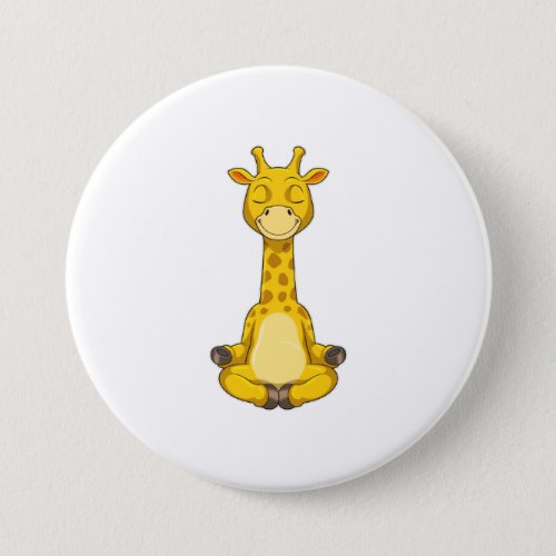 Giraffe at Yoga Meditation Button