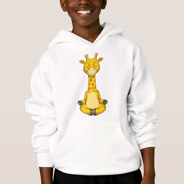 Giraffe at Yoga Meditation Hoodie (Front)