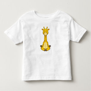Giraffe at Yoga Meditation Toddler T-shirt