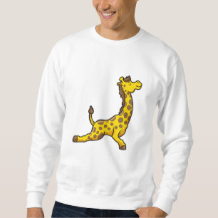 Giraffe at Yoga Stretching exercises Leg Sweatshirt
