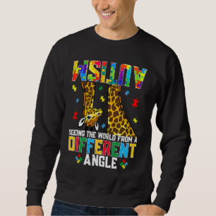 Giraffe Autism Seeing World Different Angle Awaren Sweatshirt