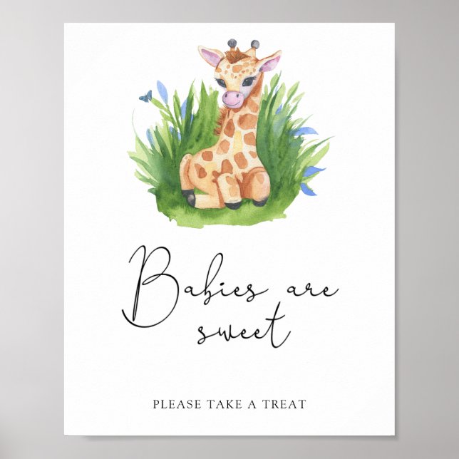 Giraffe - babies are sweet poster (Front)