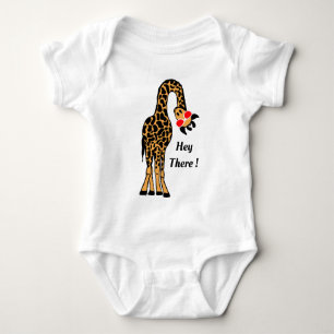 Giraffe Baby Bodysuit - Hipster Animal Romper Gift